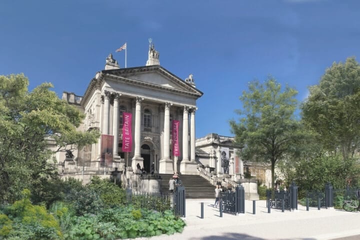 Projekty ogrodu Tate Britain Clore Garden. Zdjęcie dzięki uprzejmości Tom Stuart-Smith Studio